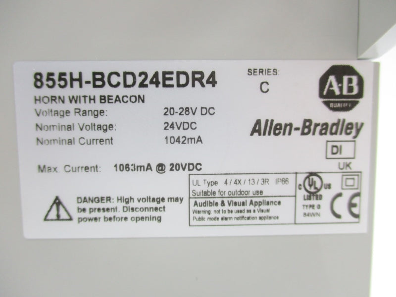 ALLEN BRADLEY 855H-BCD24EDR4  SER. C 24VDC (BR/WH) NSMP