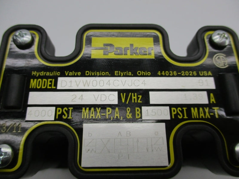 PARKER D1VW004CVJC4 24VDC 1.39A 4000PSI NSMP