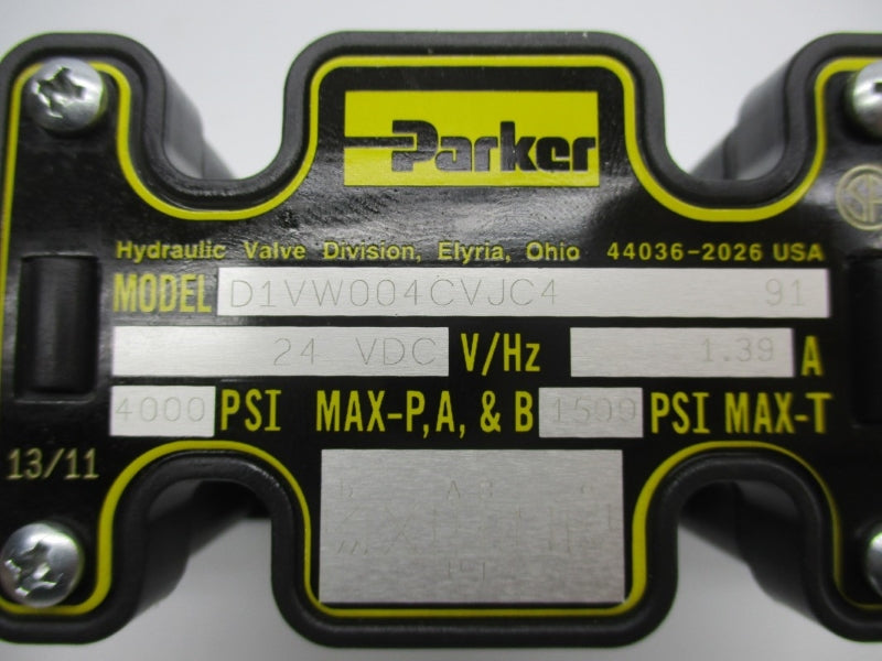 PARKER D1VW004CVJC4 24VDC 1.39A 4000PSI NSNP