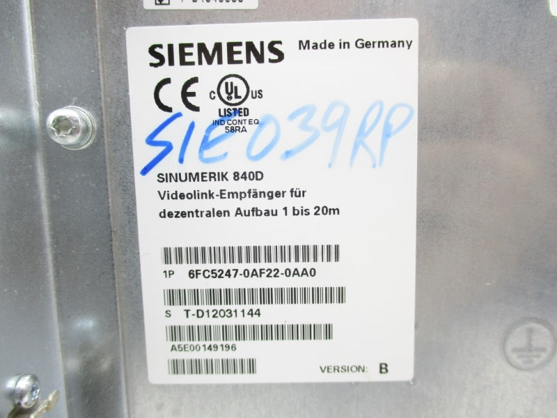 SIEMENS 6FC5247-0AF22-0AA0 NSNP