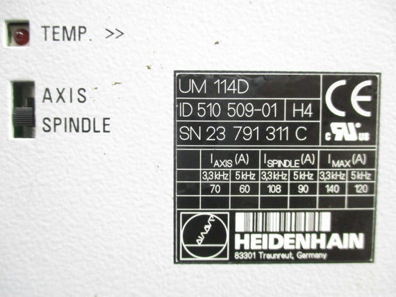 HEIDENHAIN 510509-01 H4 UM114D UNMP