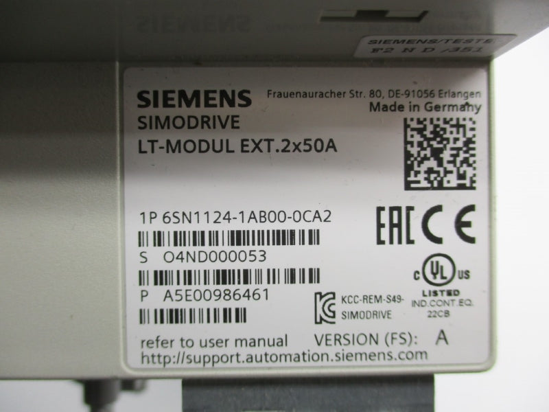 SIEMENS 6SN1124-1AB00-0CA2 NSNP