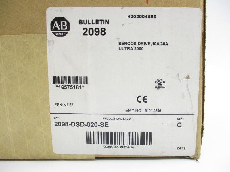 ALLEN BRADLEY 2098-DSD-020-SE SER. C F/W V1.53 120/240VAC 18A NSMP