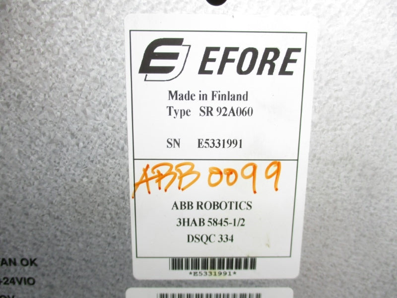 EFORE 3HAB5845-1/2 SR92A060 3-55VAC NSNP
