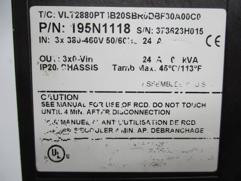 DANFOSS 195N1118 3X380-460V 24A UNMP