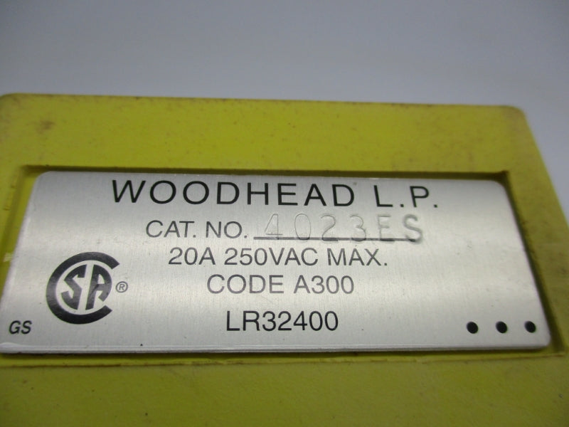 DANIEL WOODHEAD 4023ES 250VAC 20A NSNP