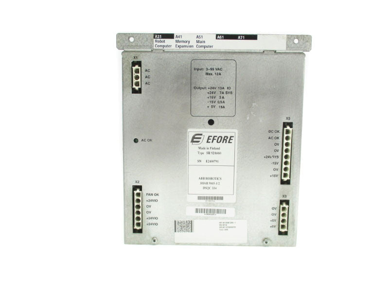 EFORE 3HAB5845-1/2 SR92A060 3-55VAC 12A UNMP