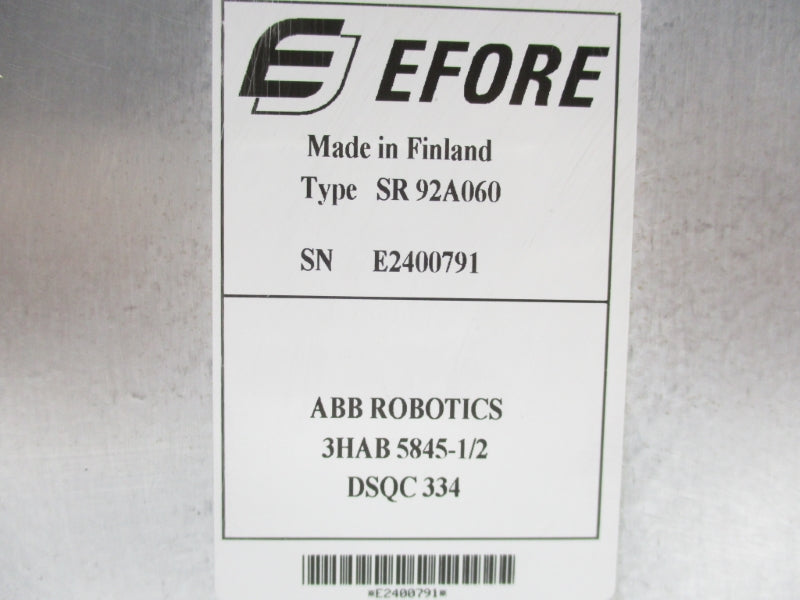 EFORE 3HAB5845-1/2 SR92A060 3-55VAC 12A UNMP