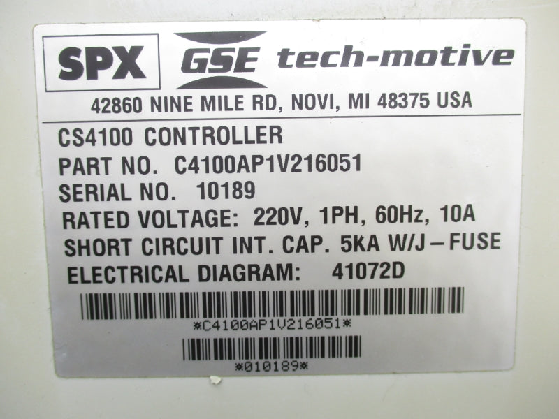SPX C4100AP1V216051 220V 10A UNMP