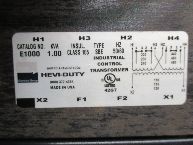 EGS E1000 480V 1.00KVA NSNP