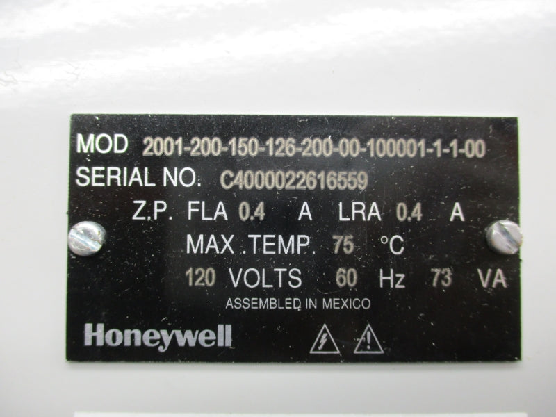 HONEYWELL 2001-200-150-126-200-00-100001-1-1-00 120V 0.4A 75'C NSNP