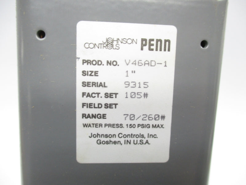 JOHNSON CONTROLS V46AD-1 70/260PSI 1" NSMP