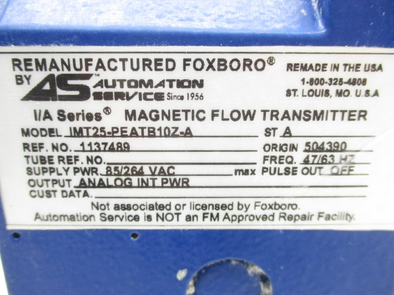 FOXBORO IMT25-PEATB10Z-A 85/264VAC UNMP