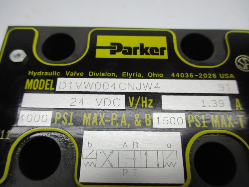 PARKER D1VW004CNJW4 24VDC 1.39A 4000PSI NSMP