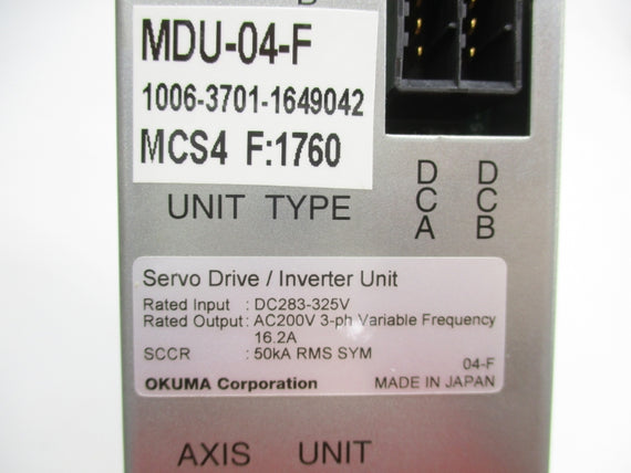 OKUMA MDU-04-F 283-325VDC 16.2A NSNP