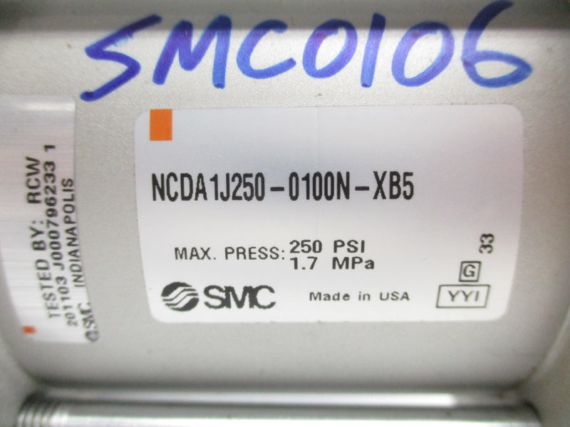 SMC NCDA1J250-0100N-XB5 250PSI NSNP