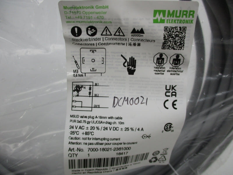 MURR ELEKTRONIK 7000-18021-2361000 24VAC/DC NSMP