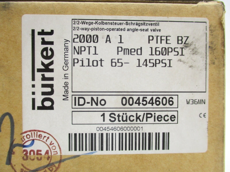 BURKERT 00454606 65-145PSI NSMP