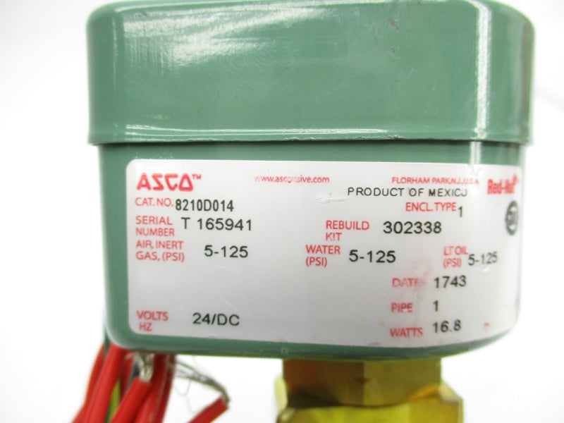 ASCO 8210D014 24VDC 5-125PSI 1" NSNP
