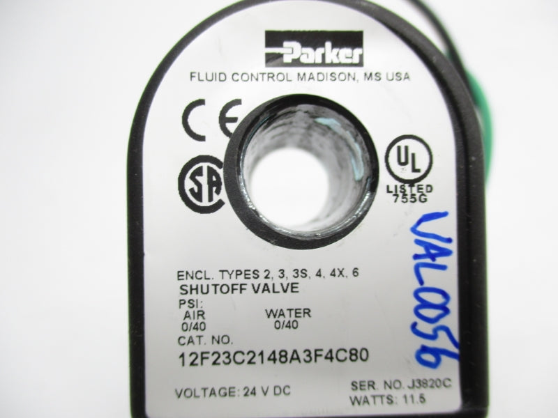 PARKER 12F23C2148A3F4C80 24VDC 0/40PSI (AS PICTURED) NSNP