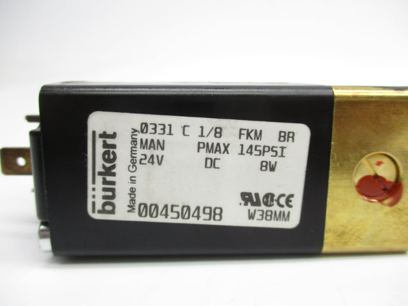 BURKERT 0331C1/8FKMBR 00450498 24VDC 145PSI UNMP