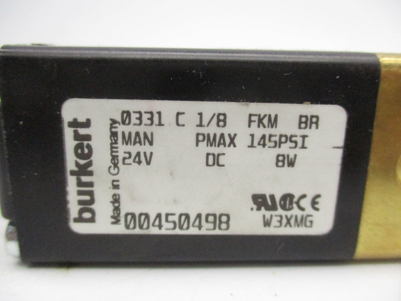 BURKERT 0331C1/8FKMBR 00450498 24VDC 145PSI NSMP