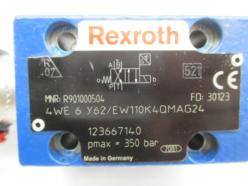 REXROTH 4WE6Y62/EW110K4QMAG24 R901000504 24VDC 0.4A NSNP