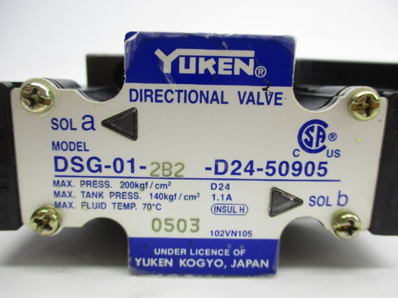 YUKEN DSG-01-2B2-D24-50905 (AS PICTURED) NSNP