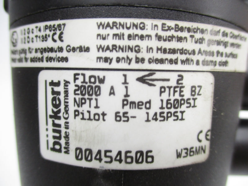 BURKERT 00454606 65-145PSI NSNP
