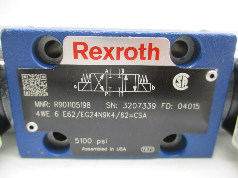 REXROTH 4WE6E62/EG24N9K4/62=CSA R901105198 24VDC 1.25A NSNP