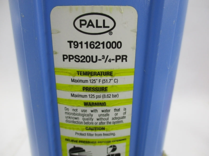 PALL T911621000 PPS20U-3/4-PR 125PSI 125'F UNMP