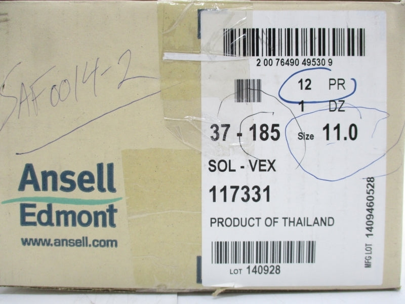 ANSELL 37-185 SIZE 11 (PKG OF 12) NSMP
