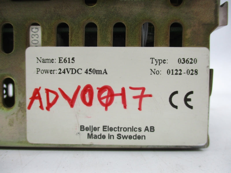 BEIJER ELECTRONICS E615 03620 0122-028 24VDC UNMP