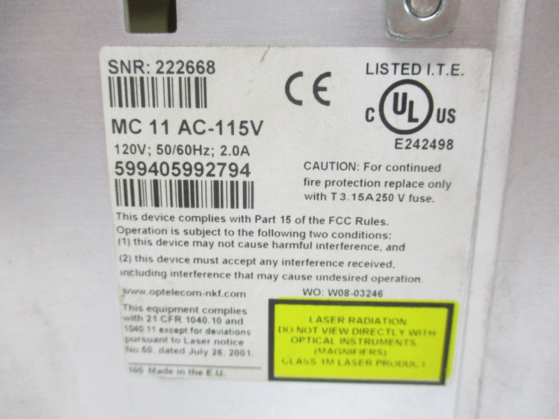 OPTELECOM MC11AC-115V 120V 2.0A UNMP