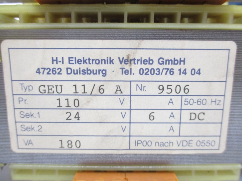 ELEKTRONIK GEU11/6A 110V UNMP