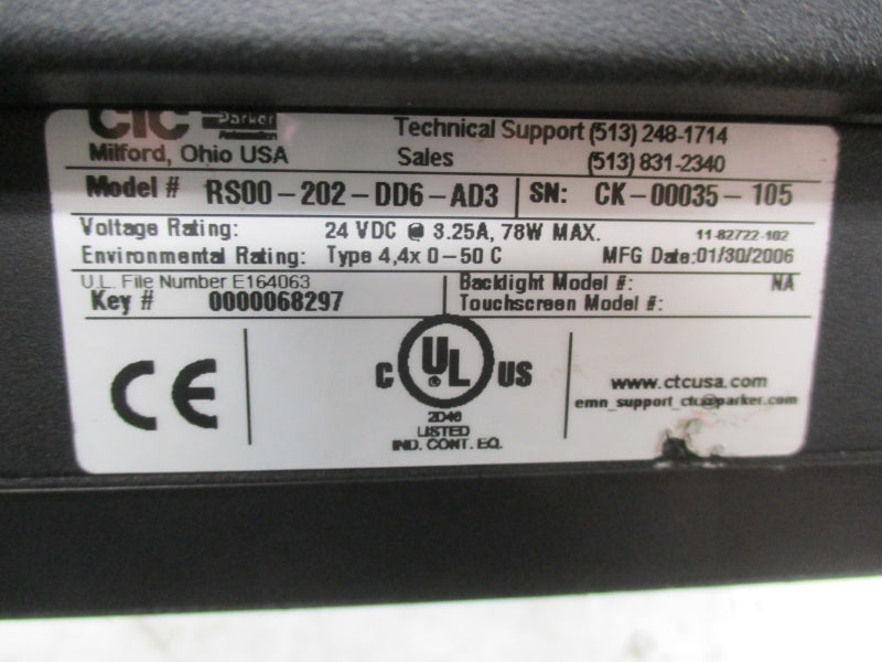 CTC RS00-202-DD6-AD3 24VDC 3.25A UNMP