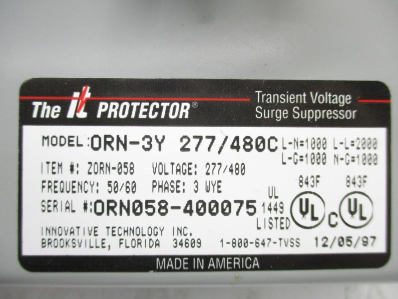 ORION ORN-3Y ZORN-058 277/480VAC NSMP