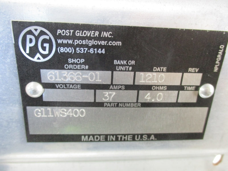 POST GLOVER G11WS400 37A NSNP