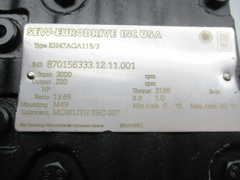 SEW-EURODRIVE KH47AQA115/3 NSNP