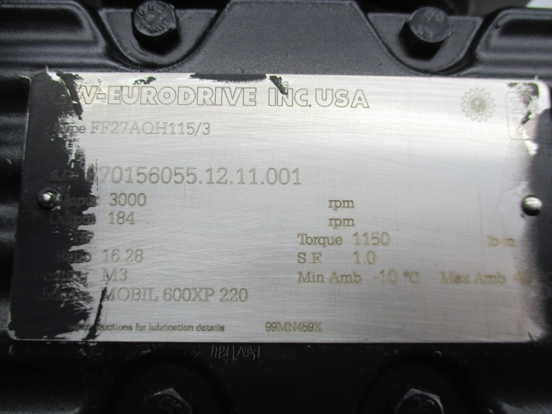 SEW-EURODRIVE FF27AQH115/3 NSNP
