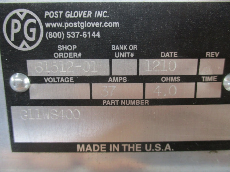 POST GLOVER G11WS400 37A UNMP