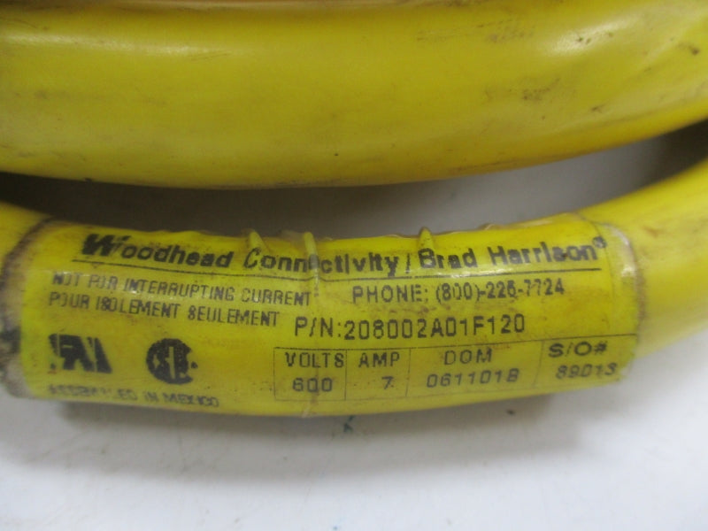WOODHEAD 4028 208002A01F120 250VAC 20A UNMP