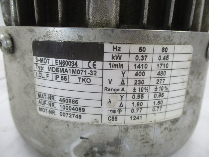 LENZE E82MV551_4B001 W/MDEMA1M071-32 400/500VAC 1.8/1.4A UNMP