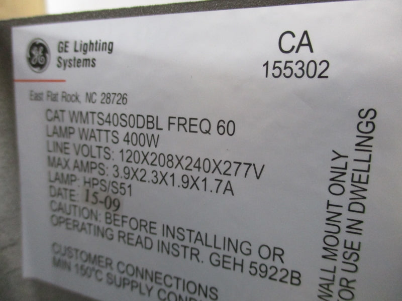 GENERAL ELECTRIC WMTS40S0DBL 35-432824-29 277V 1.7A NSMP
