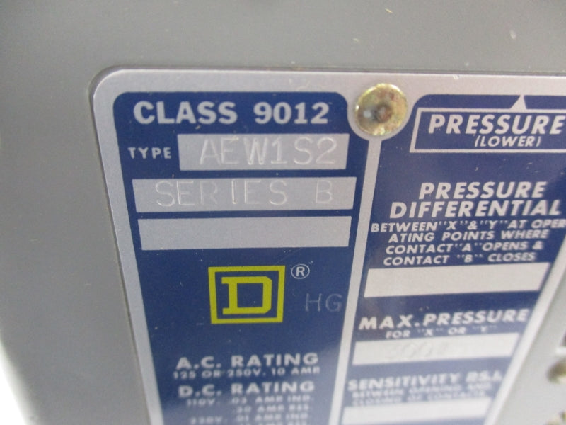 SQUARE D 9012AEW1S2 SER. B 250VAC 10A NSMP