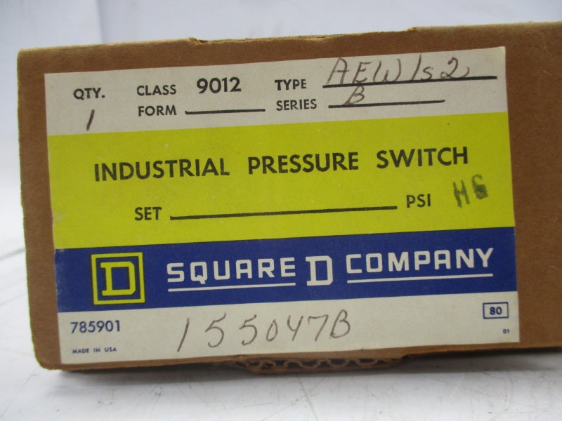 SQUARE D 9012AEW1S2 SER. B 250VAC 10A NSMP