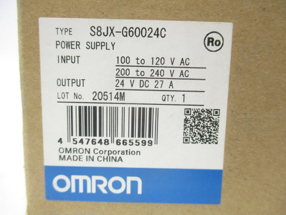 OMRON S8JX-G60024C 100-120/200-240VAC 14/8A NSMP