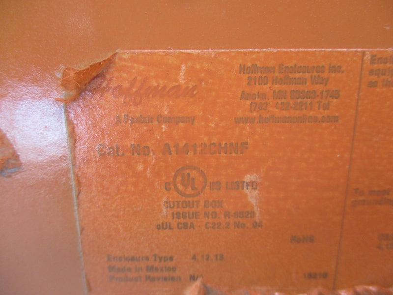 HOFFMAN A1412CHNF (AS PICTURED) UNMP