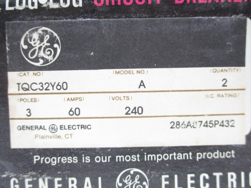 GENERAL ELECTRIC TQC32Y60 240VAC 60A (PKG OF 2) NSMP