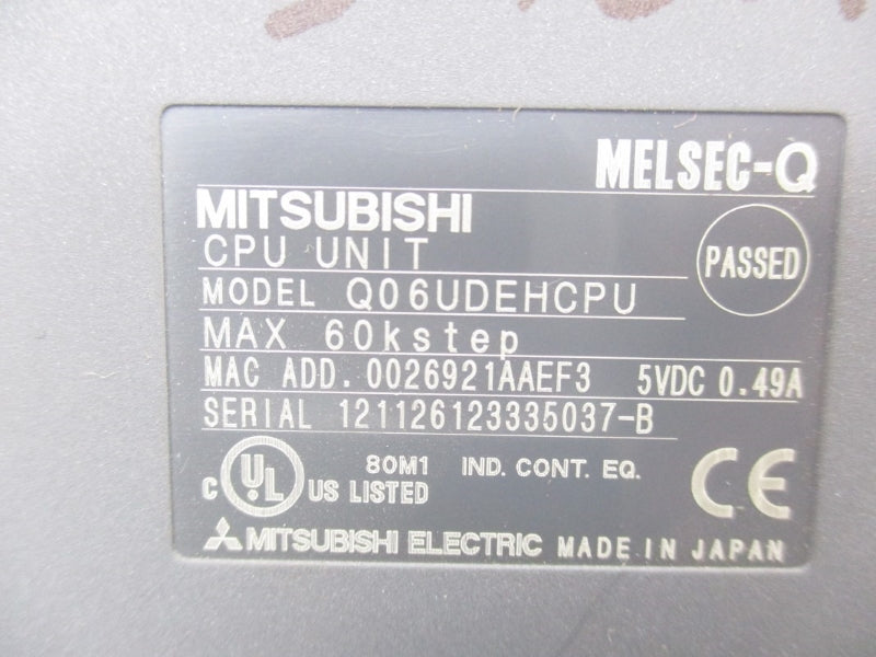 MITSUBISHI Q06UDEHCPU 5VDC 0.49A (AS PICTURED) NSNP